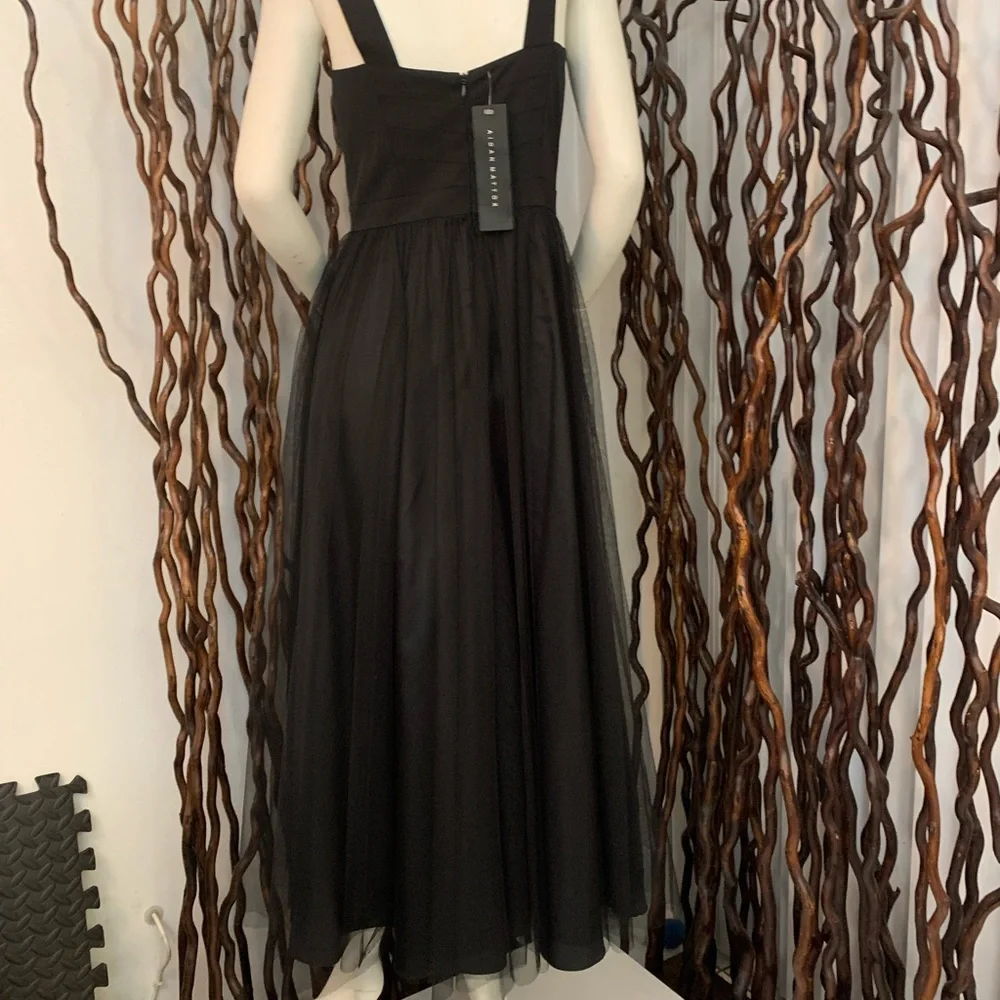 New Aidan Mattox Gorgeous Black Tie Dress - Picture 6 of 11